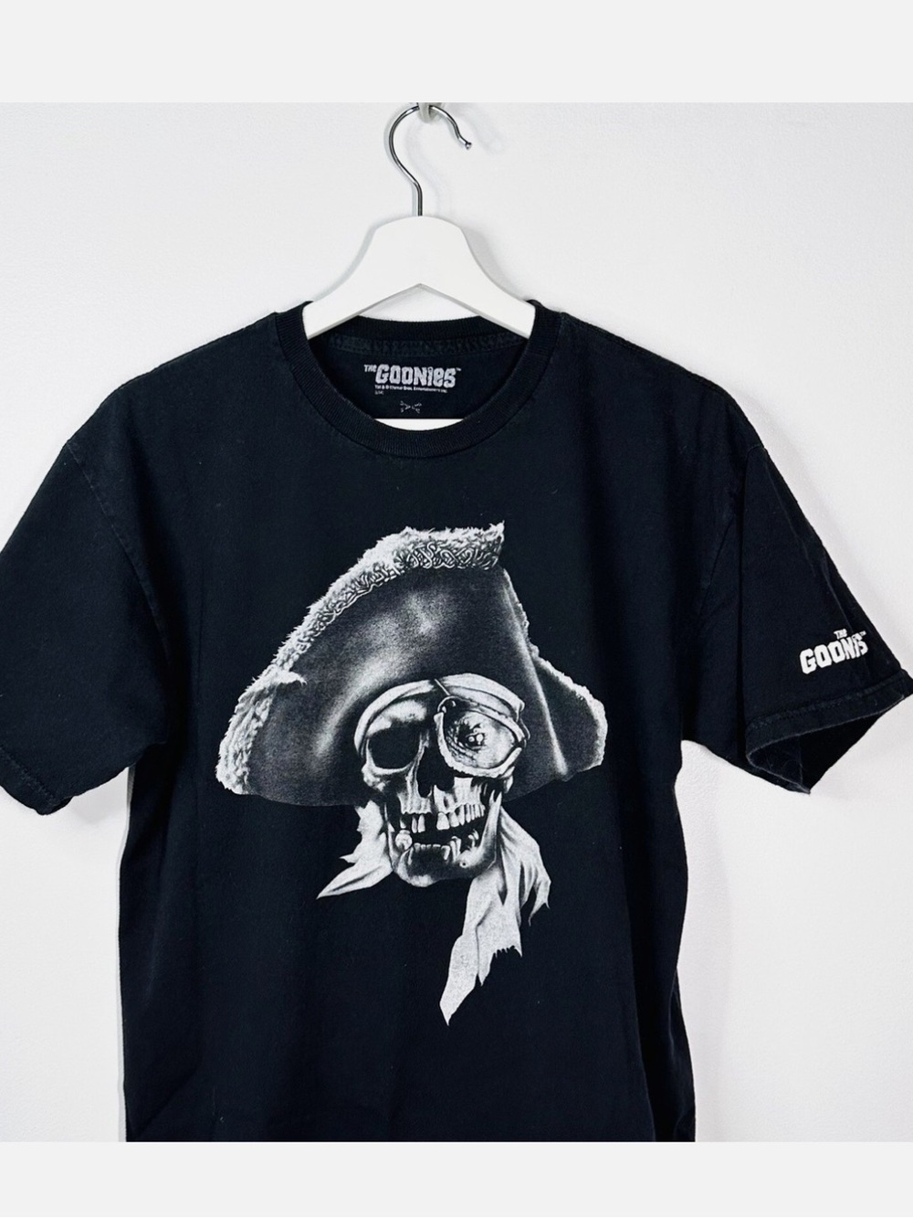 Goonies Black Skull Pirate Graphic Tee